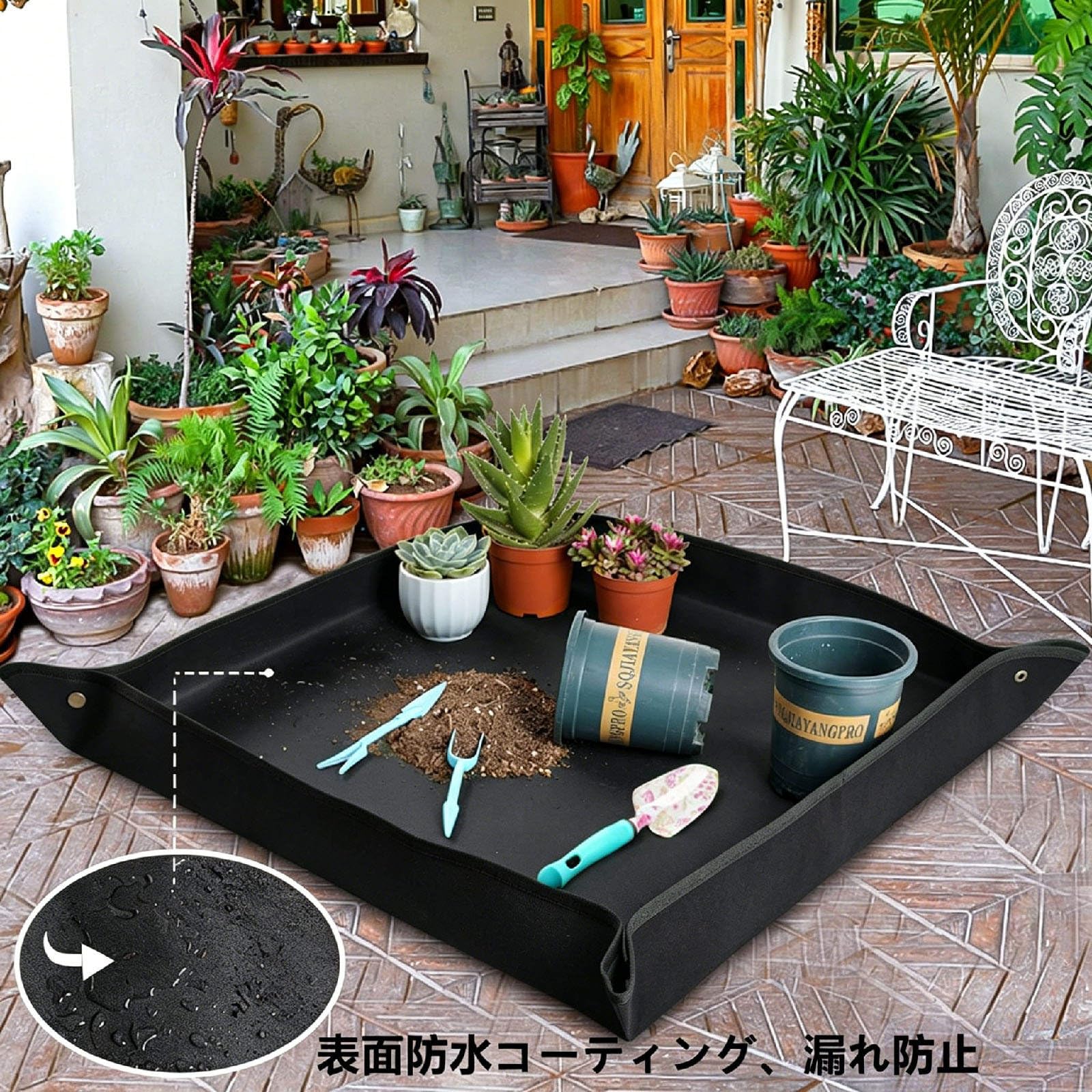 Amazon | SensaBliss 園芸シート 植え替えシート 75cm*75cm 正方形